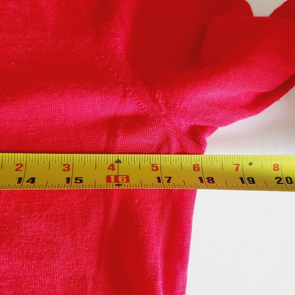CLUB MONACO 100% Wool Red Crew Neck Sweater - Picture 7 of 9